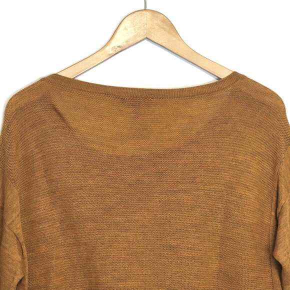 Eileen Fisher Royal Alpaca Wool Pointelle Knit Long Sleeve Sweater Size M - Picture 10 of 16